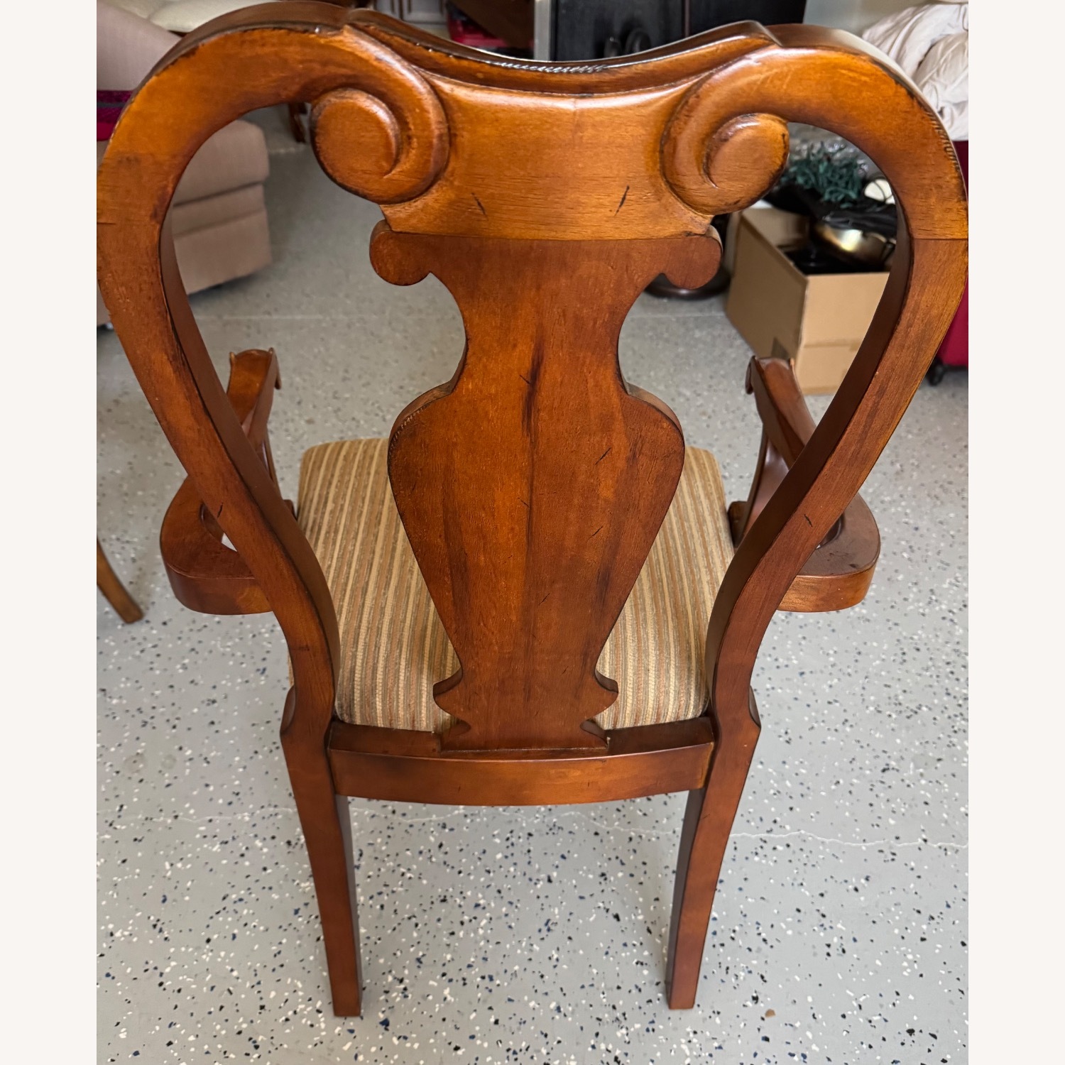 Dark Brown Wood Dining Chair - image-2