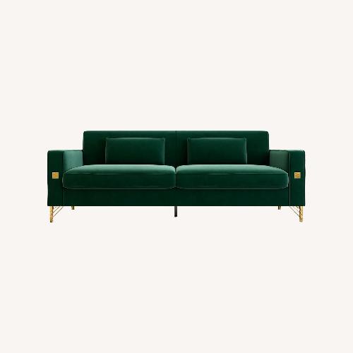 Used Deondry Green Velvet 3+ Seater Sofa for sale on AptDeco