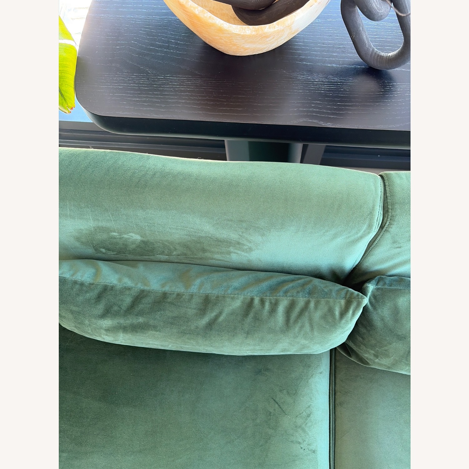 Deondry Green Velvet 3+ Seater Sofa - image-4