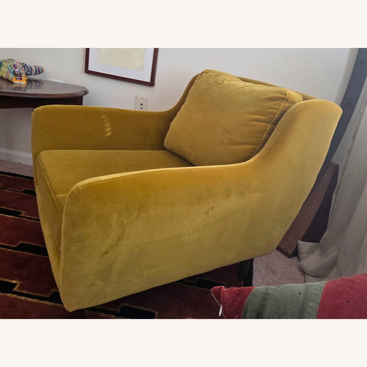 Article Matrix Gold Velvet Accent Chairs - image-3