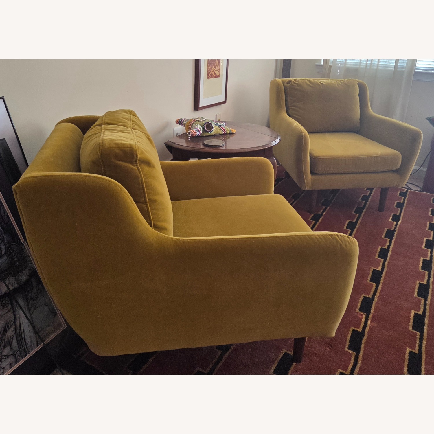 Article Matrix Gold Velvet Accent Chairs - image-6