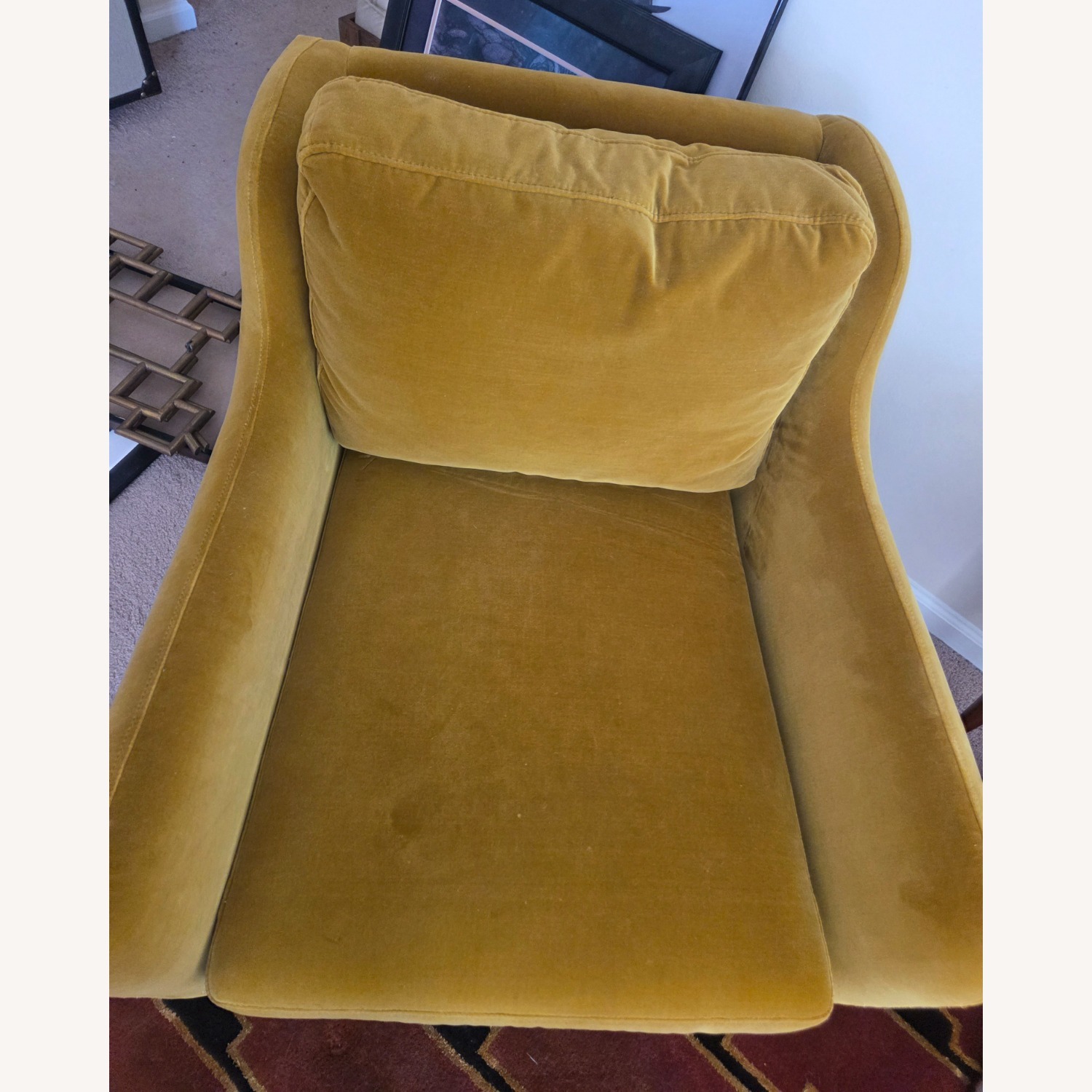 Article Matrix Gold Velvet Accent Chairs - image-5