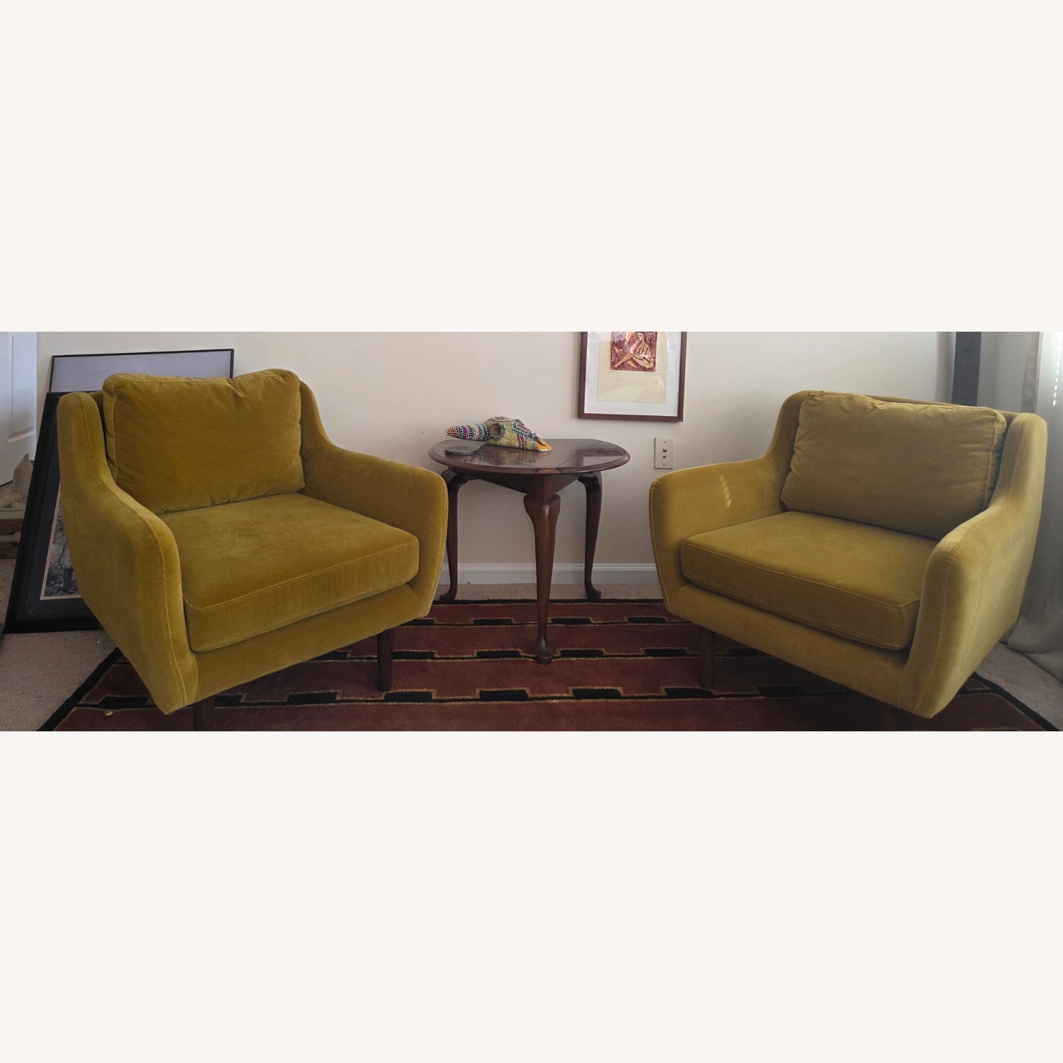 Article Matrix Gold Velvet Accent Chairs - image-8