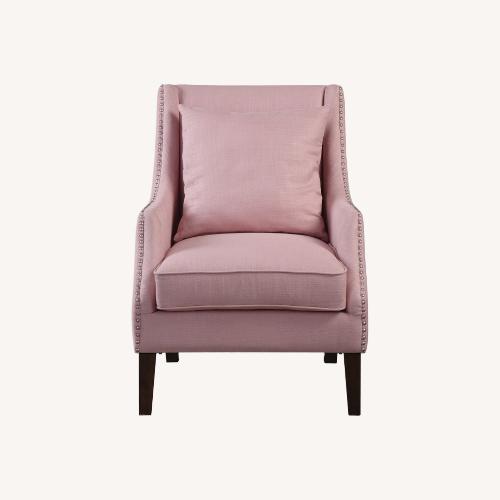 Used Uttermost Blush Pink Fabric Armchair for sale on AptDeco