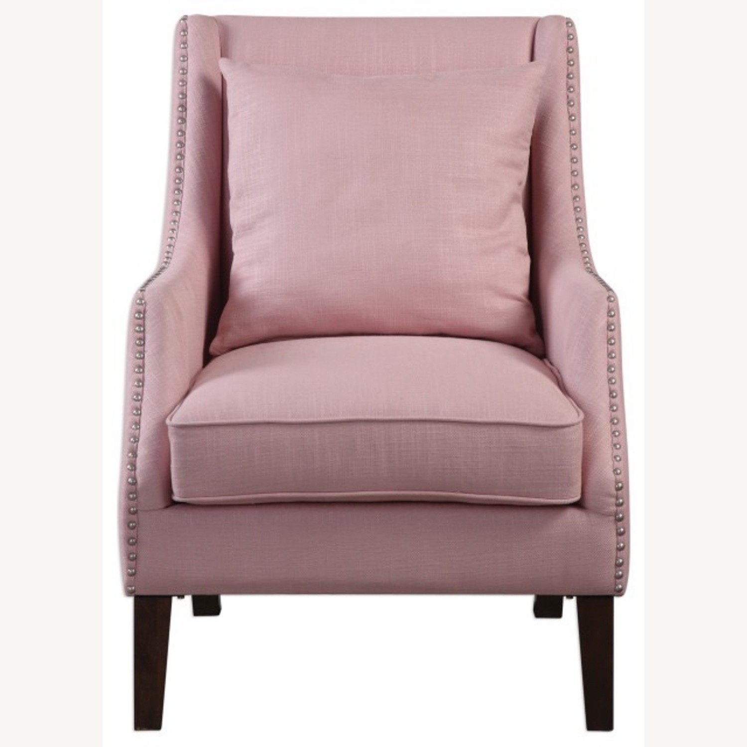 Uttermost Blush Pink Fabric Armchair - image-9