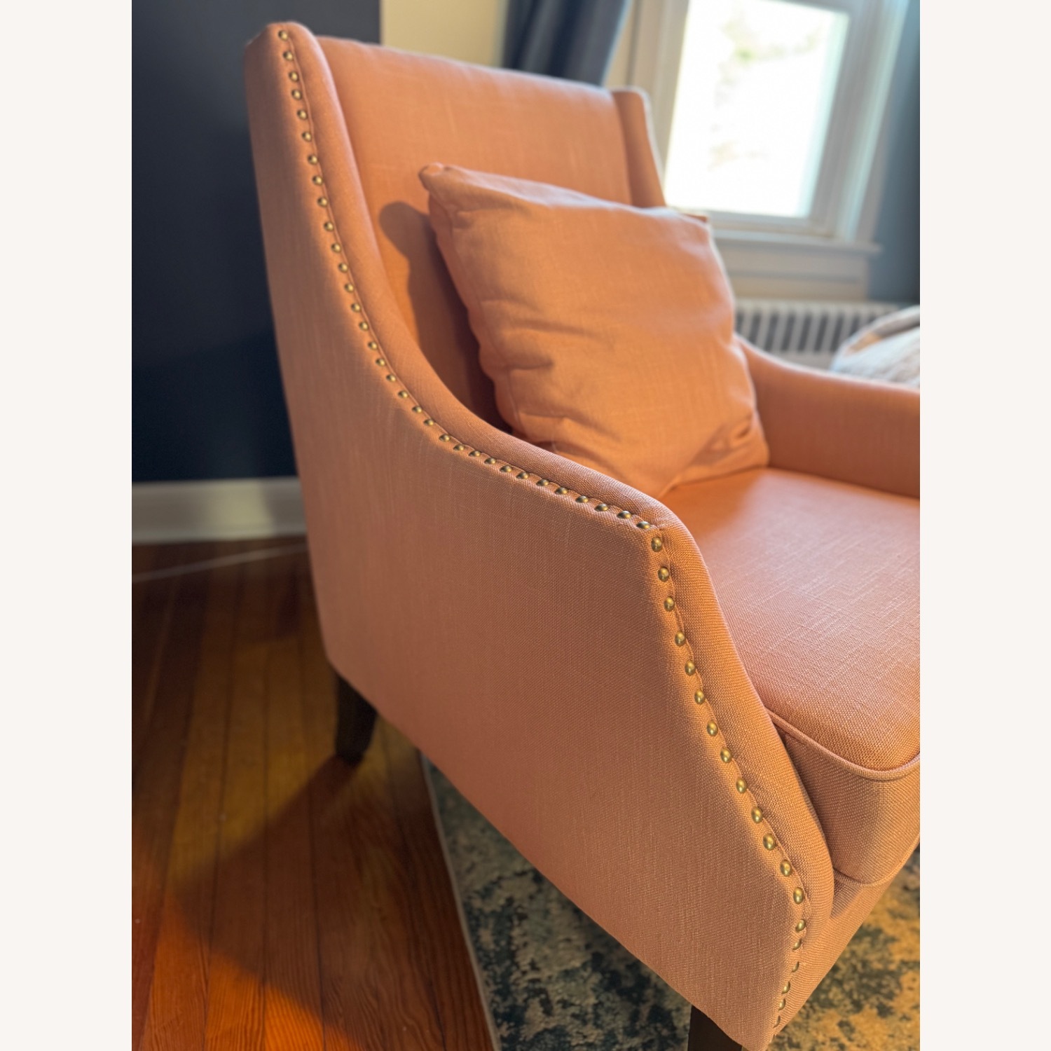 Uttermost Blush Pink Fabric Armchair - image-3