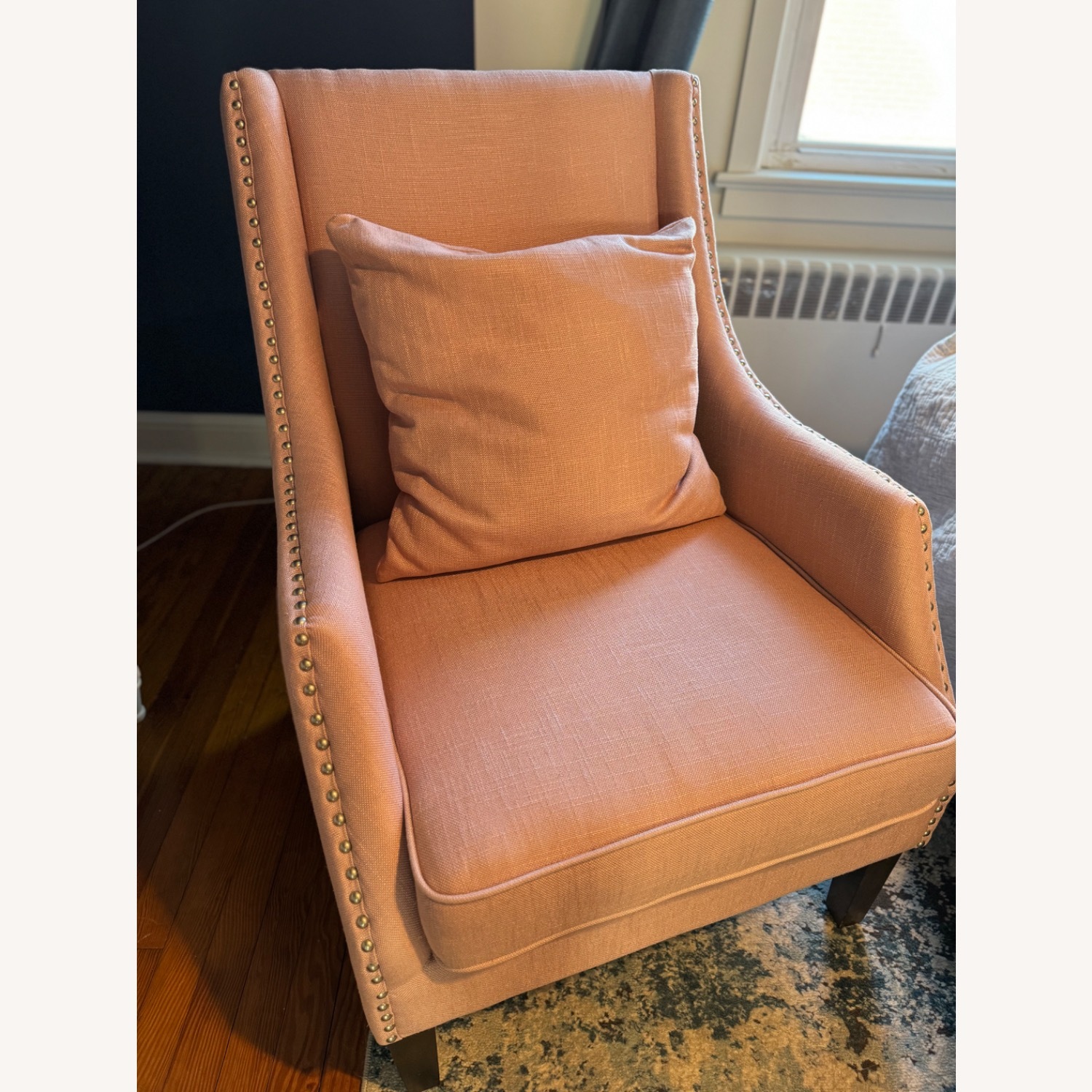 Uttermost Blush Pink Fabric Armchair - image-4
