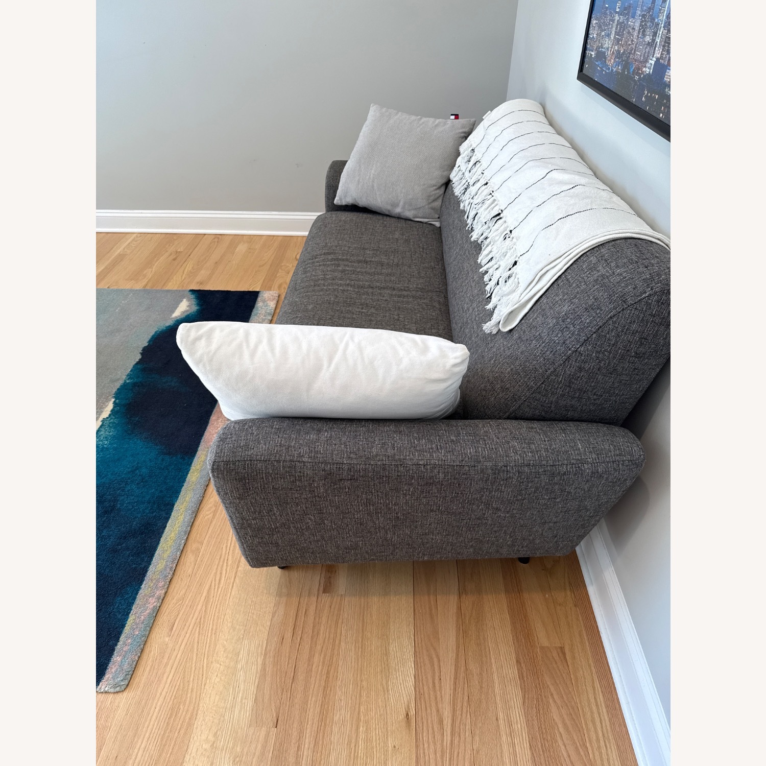 Dania Furniture Gray Loveseat - image-1