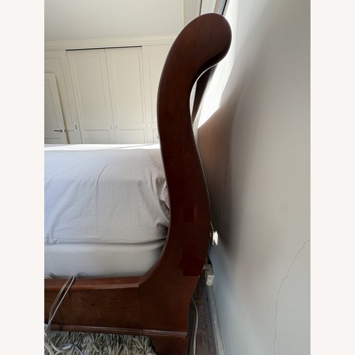 Used Custom Queen Sleigh Bed Cherry for sale on AptDeco