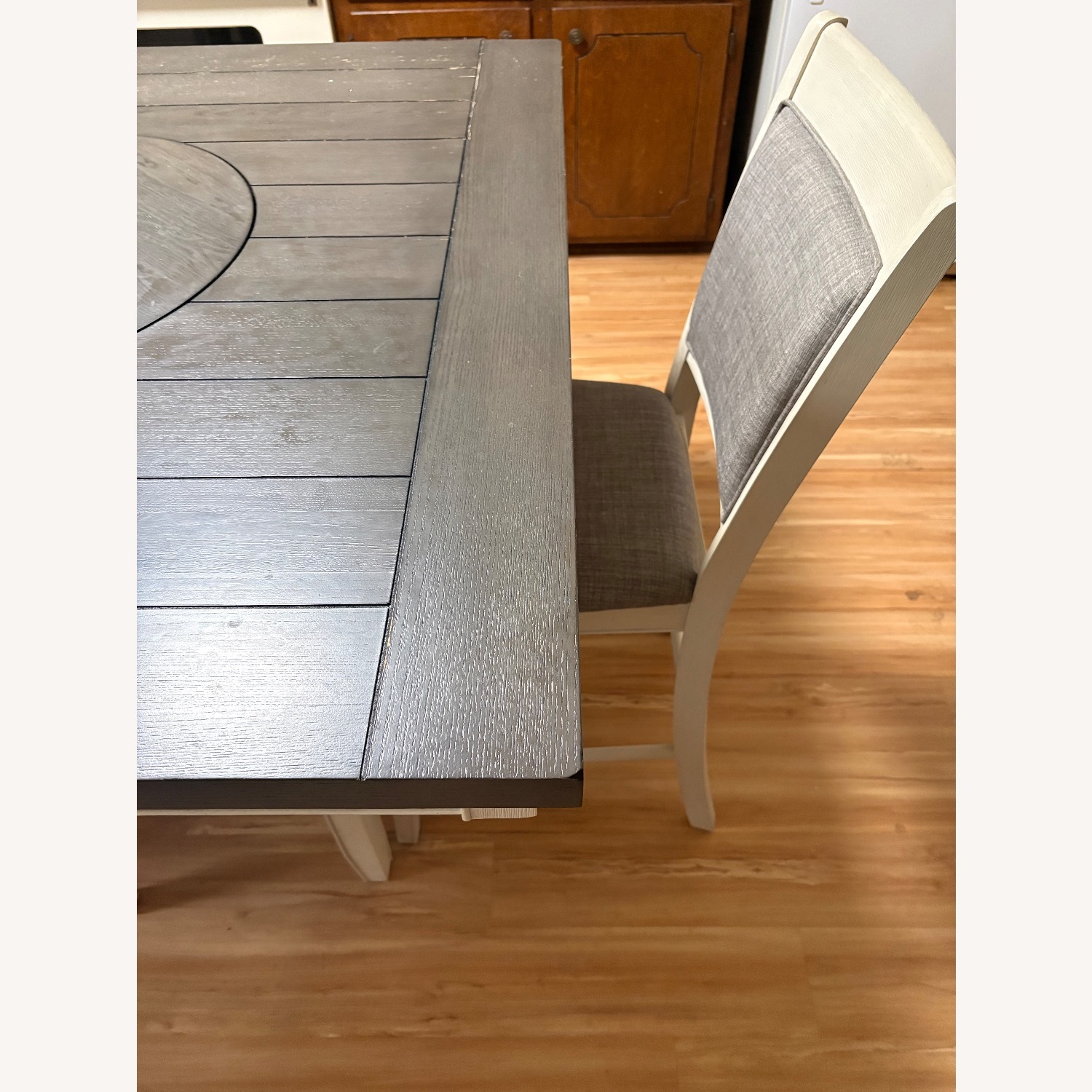 Ashley Furniture Light Gray Wood Dining Set - image-4