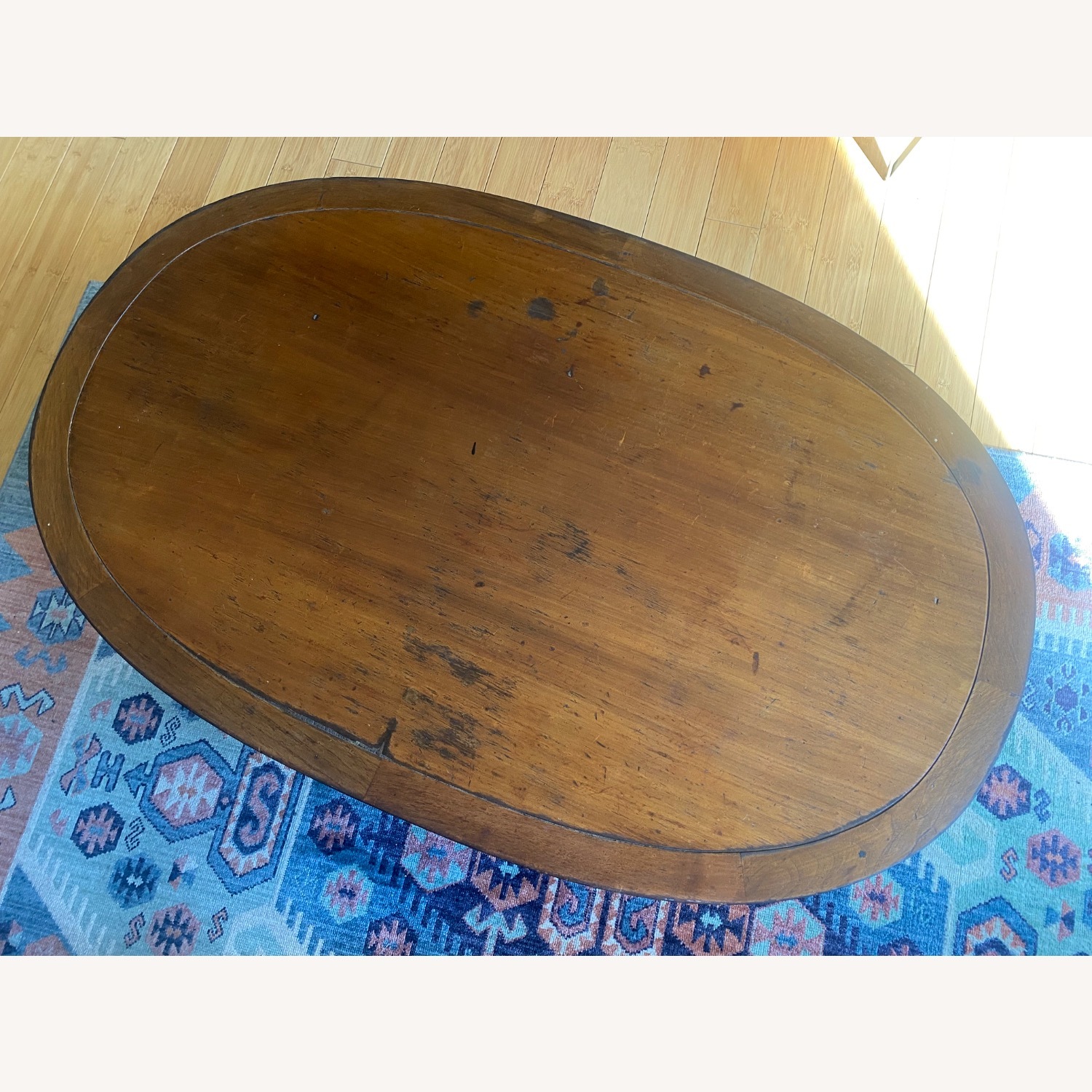 Tomlinson Vintage Oval Coffee Table - image-1