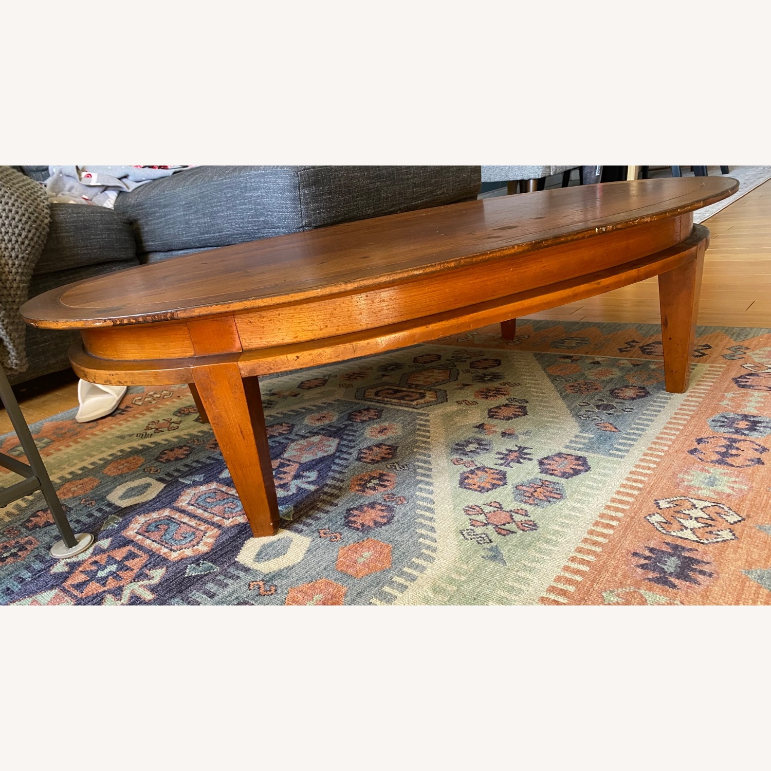 Tomlinson Vintage Oval Coffee Table - image-6