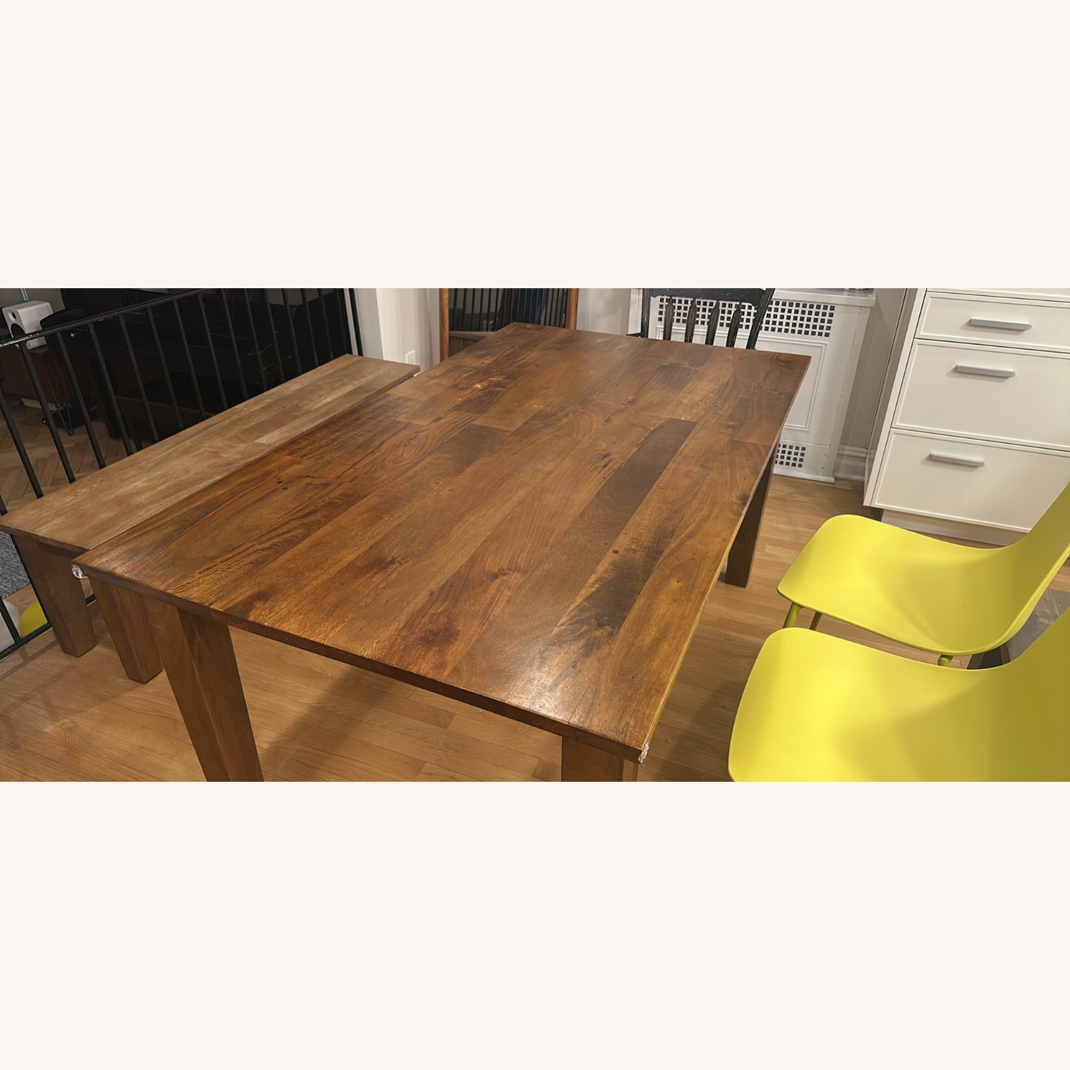 Crate & Barrel Dark Brown Wood Dining Table - image-4