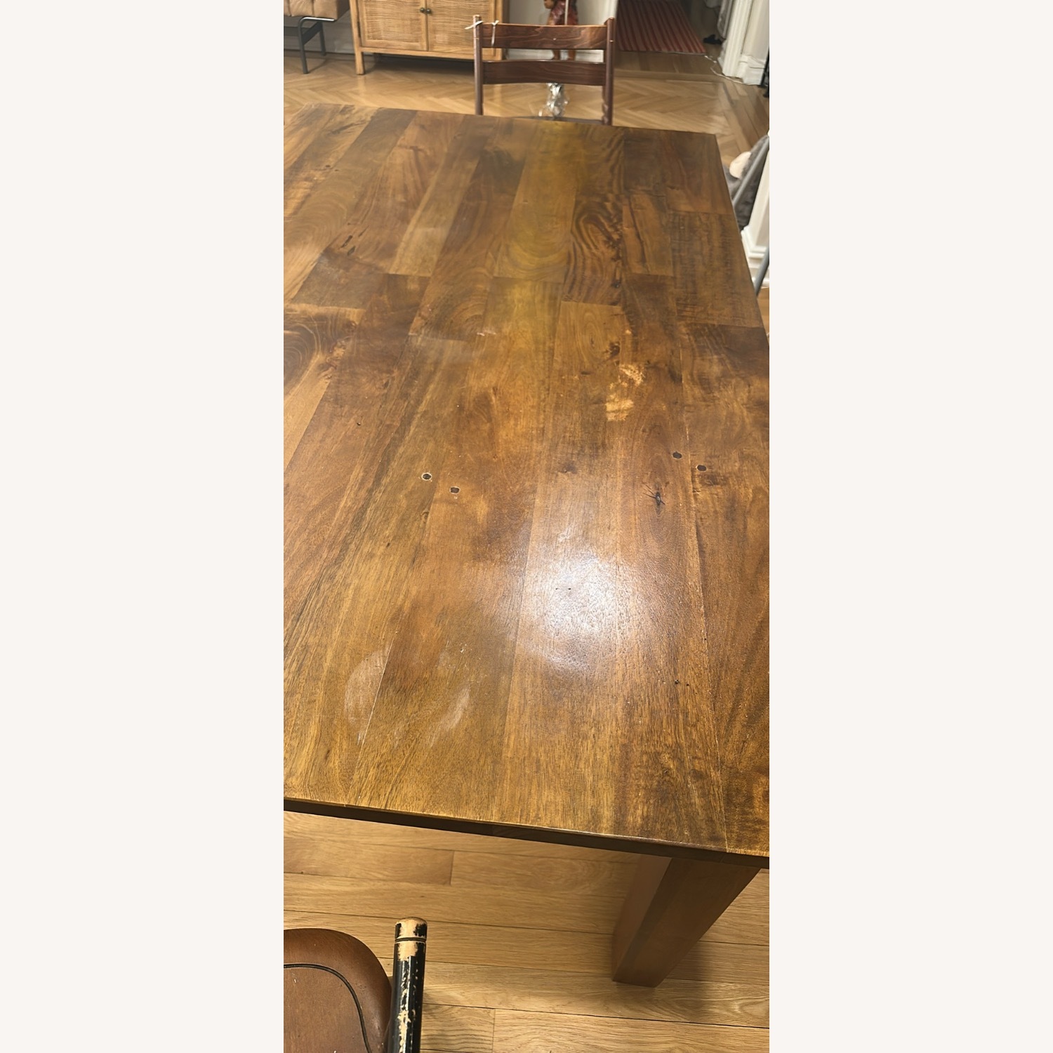 Crate & Barrel Dark Brown Wood Dining Table - image-3