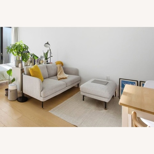 Used Pebble Light Gray Loveseat for sale on AptDeco