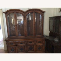 Vintage/Antique Light Brown Wood Wall Unit