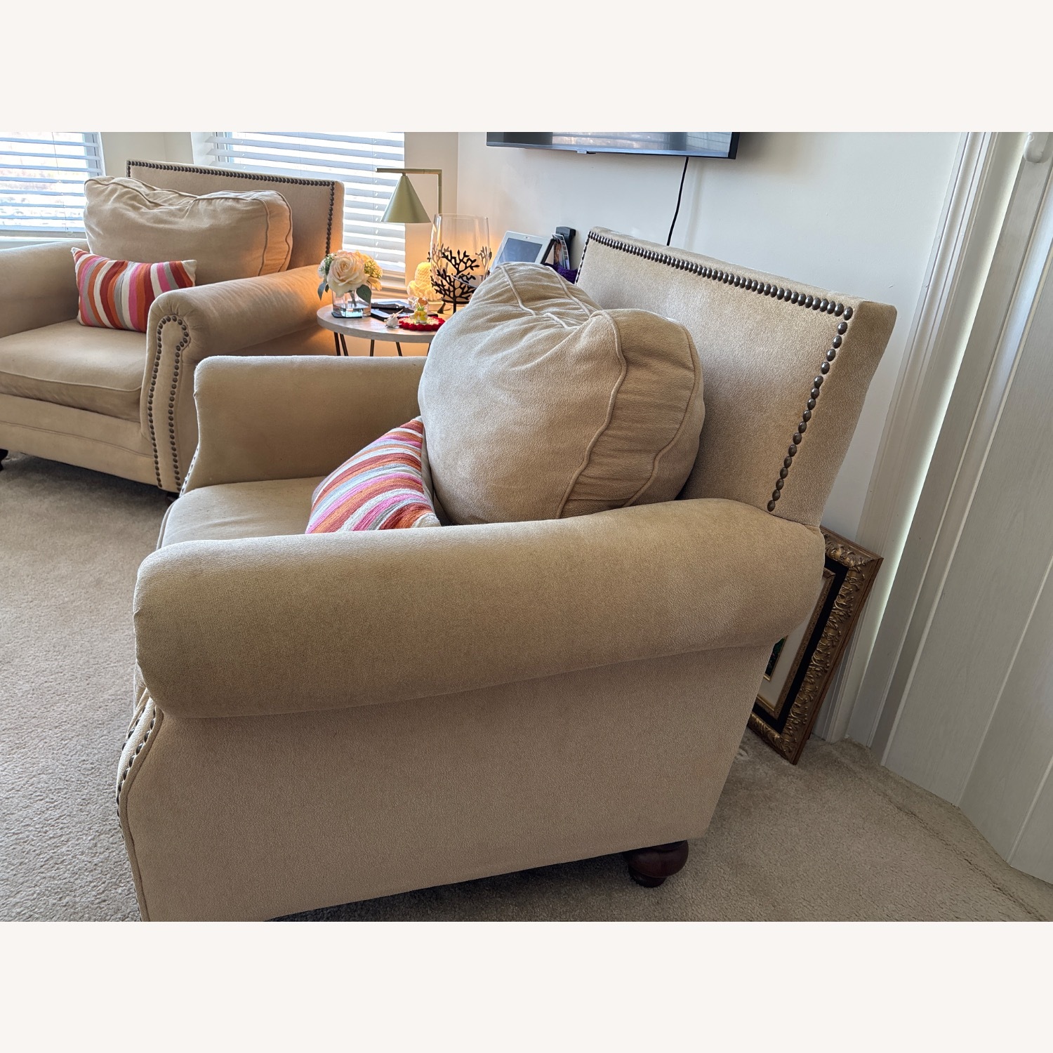 Ashley Furniture Light Brown Chair and a Half - image-2