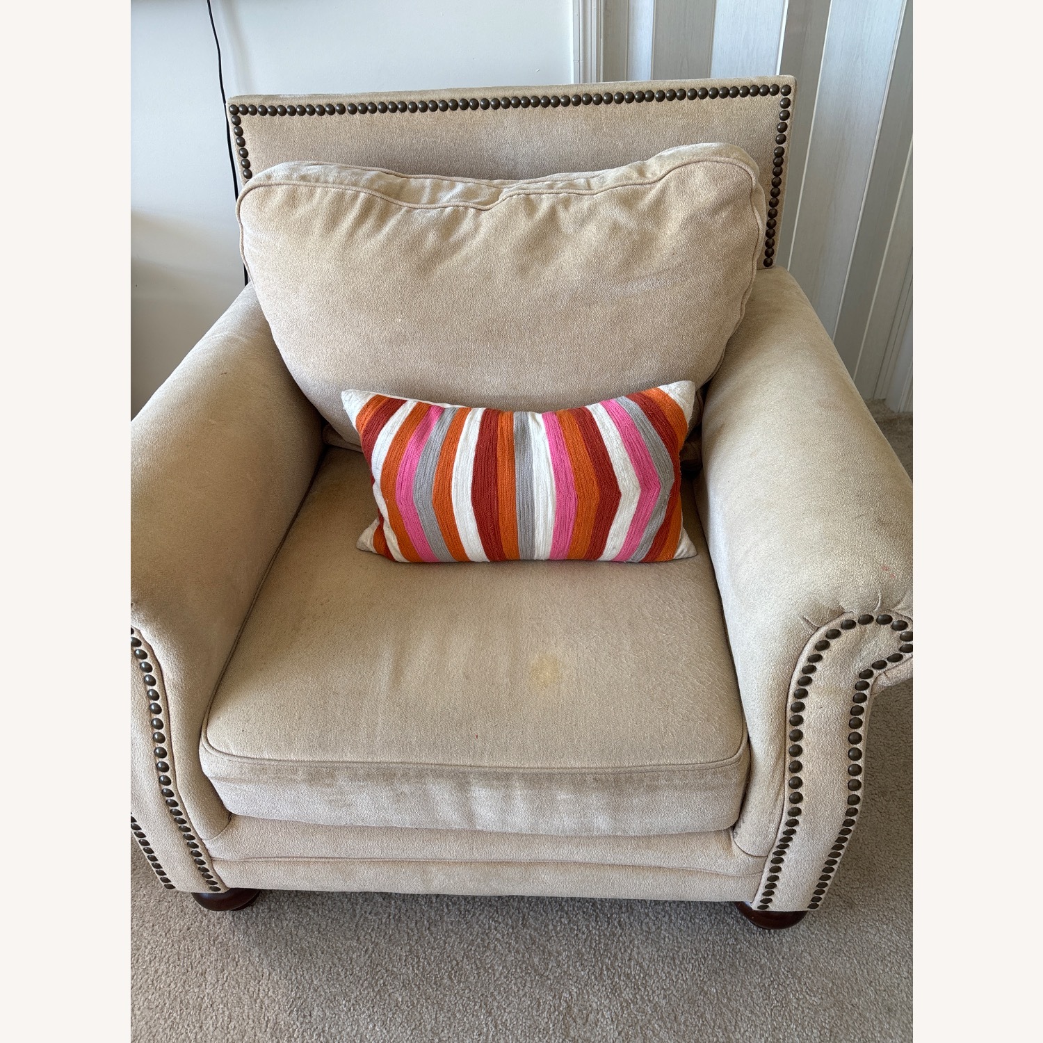 Ashley Furniture Light Brown Chair and a Half - image-0