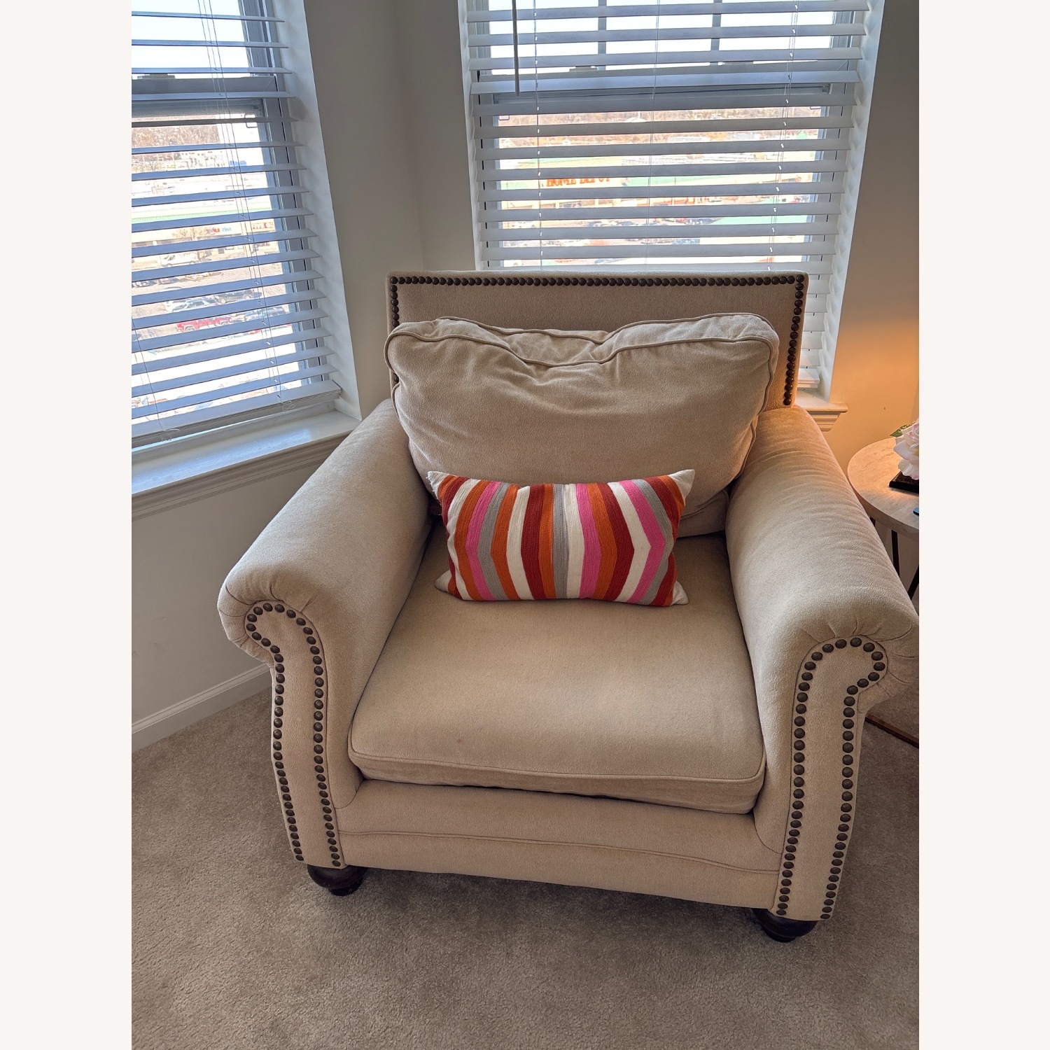 Ashley Furniture Light Brown Chair and a Half - image-3