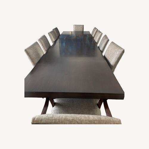 Used Century Furniture Dark Brown Wood Dining Set for sale on AptDeco