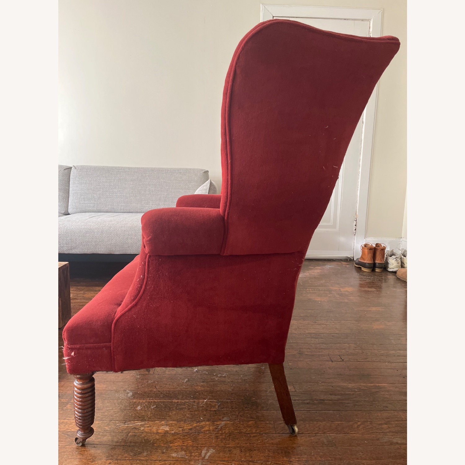 19th Century Antique Wingback Chair - image-1