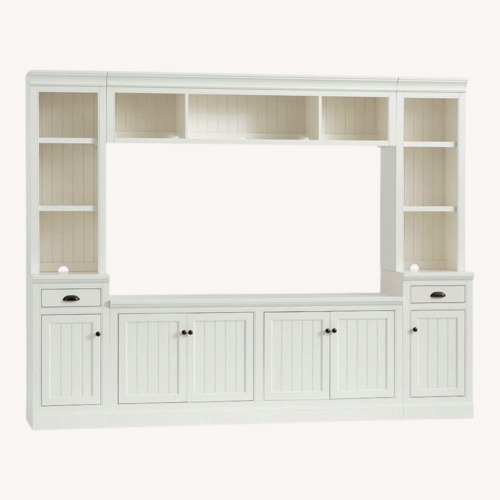 Used Aubrey Modular White Wood Media Storage for sale on AptDeco