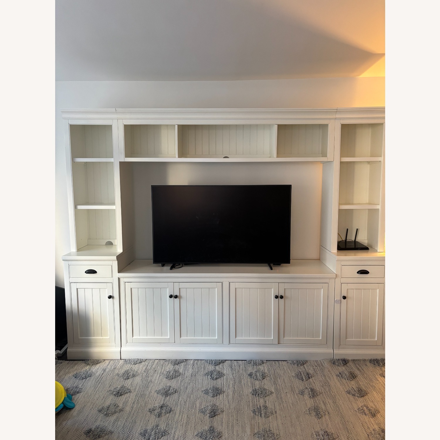 Aubrey Modular White Wood Media Storage - image-2