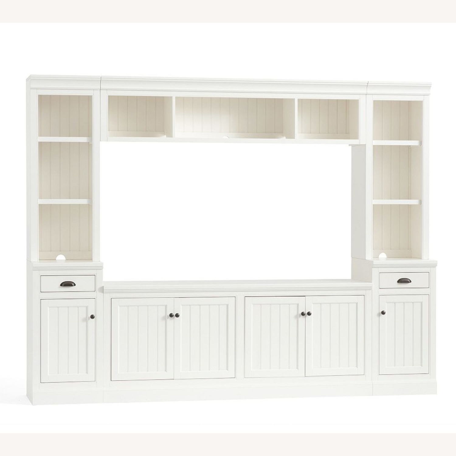 Aubrey Modular White Wood Media Storage - image-5