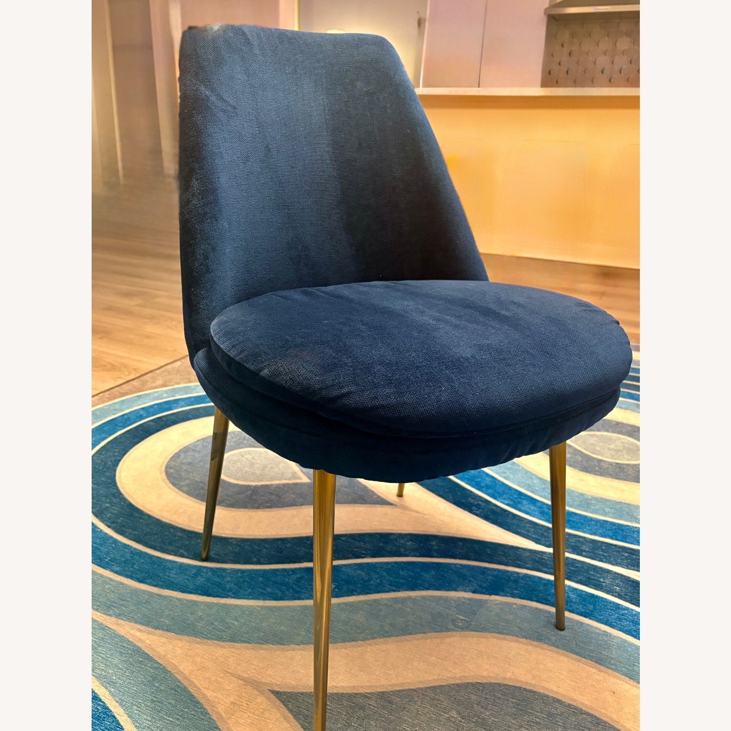 West Elm Finley Blue Velvet Dining Chairs - image-2