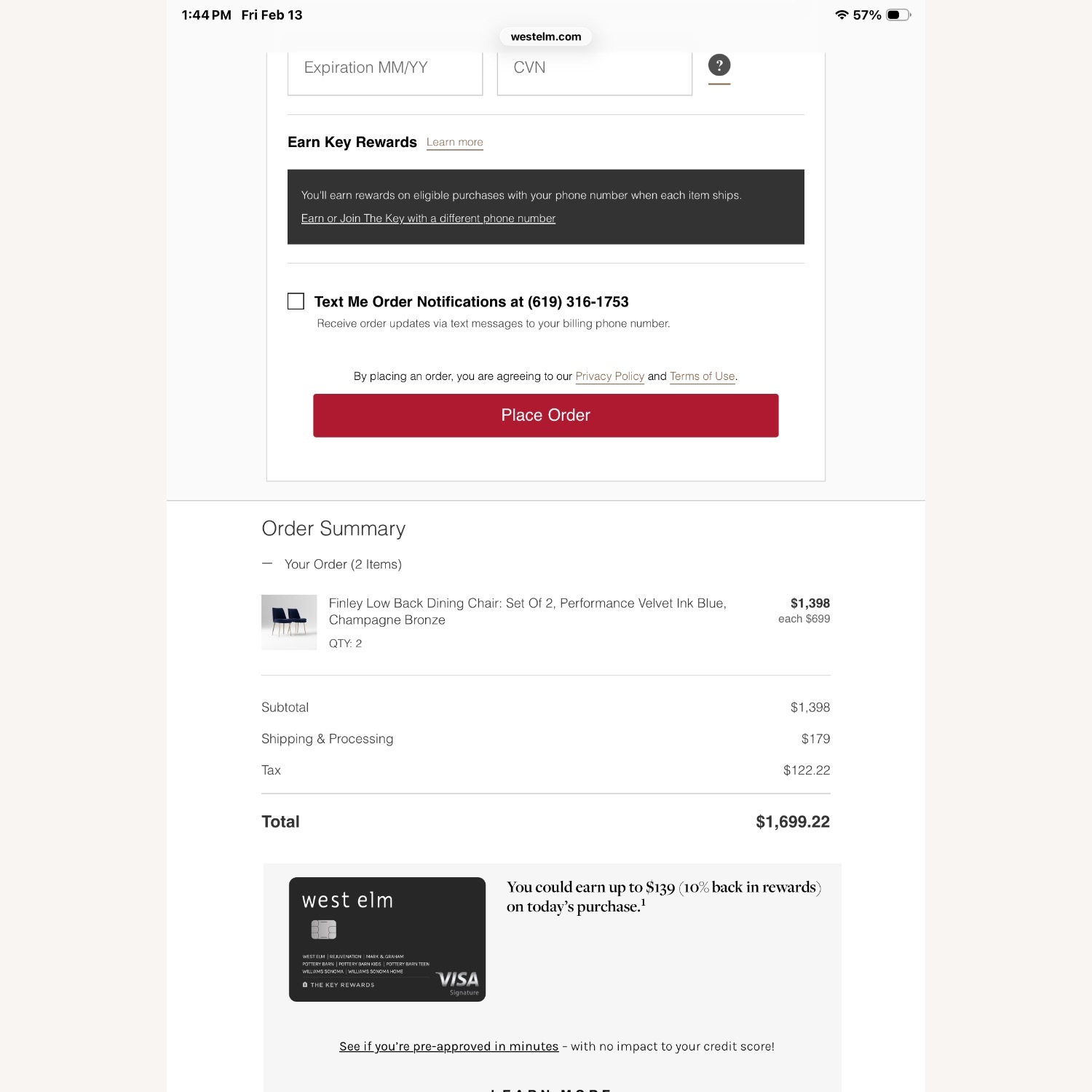 West Elm Finley Blue Velvet Dining Chairs - image-6