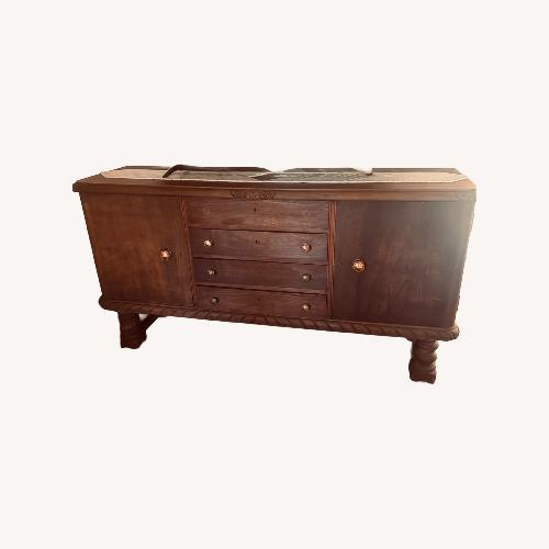 Used Vintage/Antique Dark Brown Wood Sideboard for sale on AptDeco