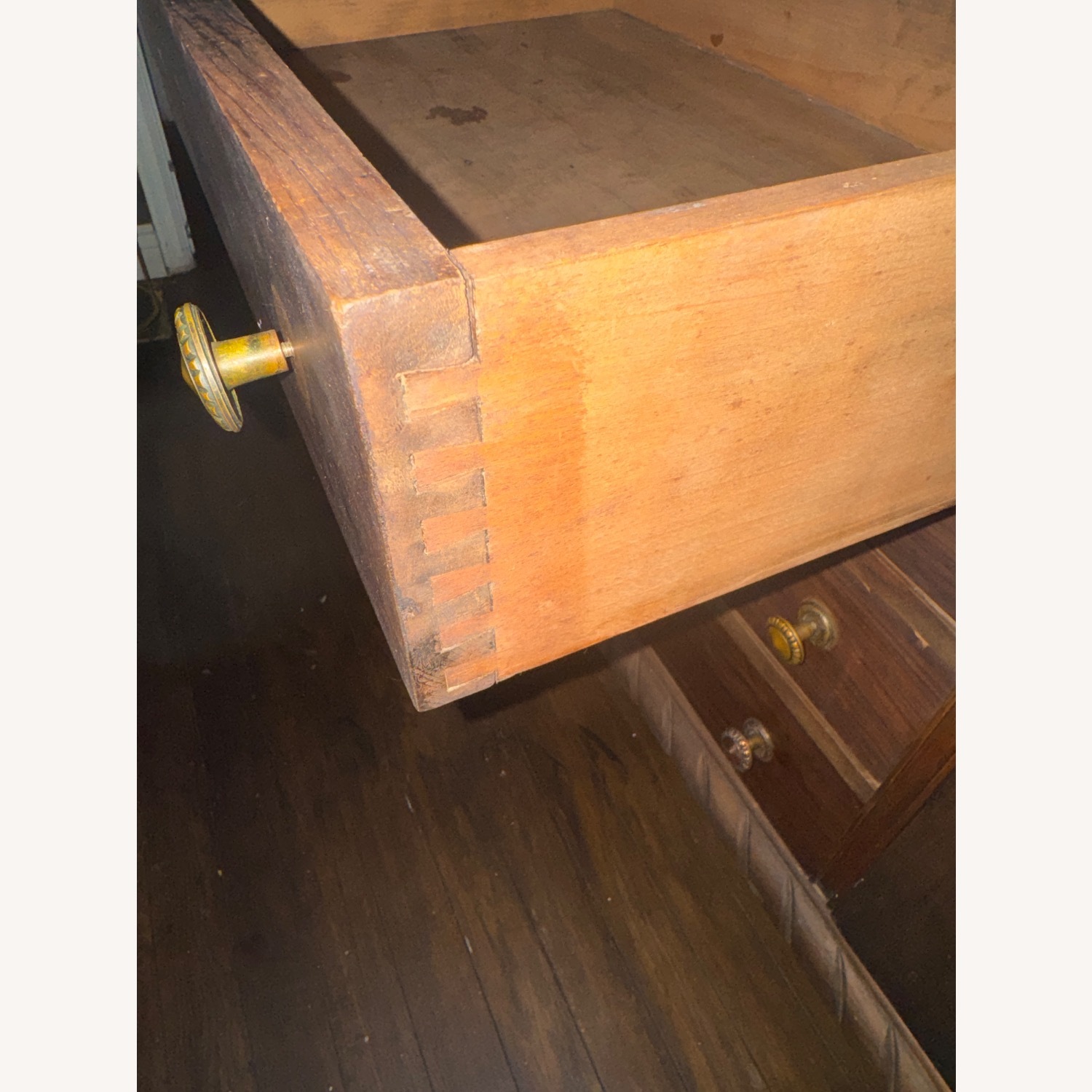 Vintage/Antique Dark Brown Wood Sideboard - image-4