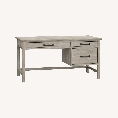 Used Pottery Barn Livingston Light Gray Desk for sale on AptDeco