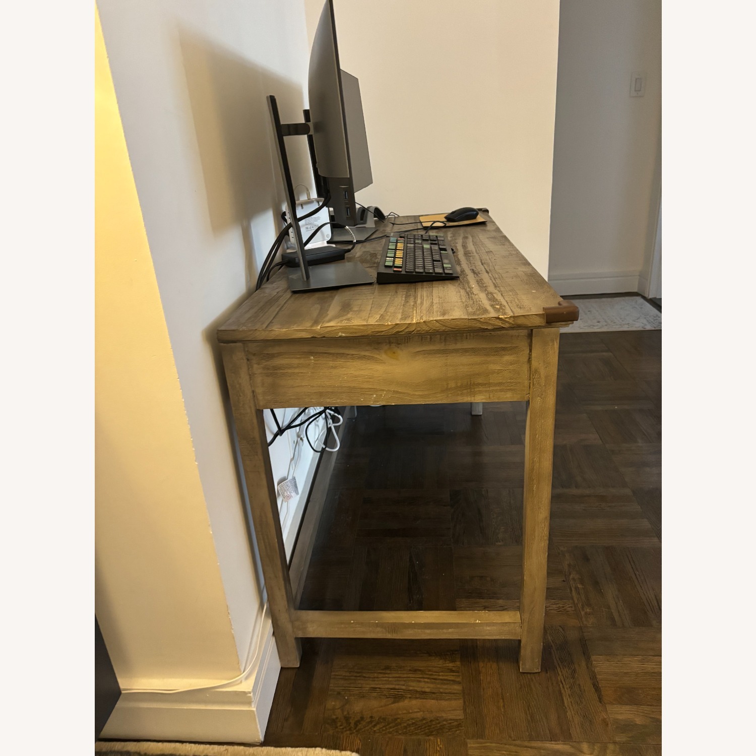 Pottery Barn Livingston Light Gray Desk - image-3