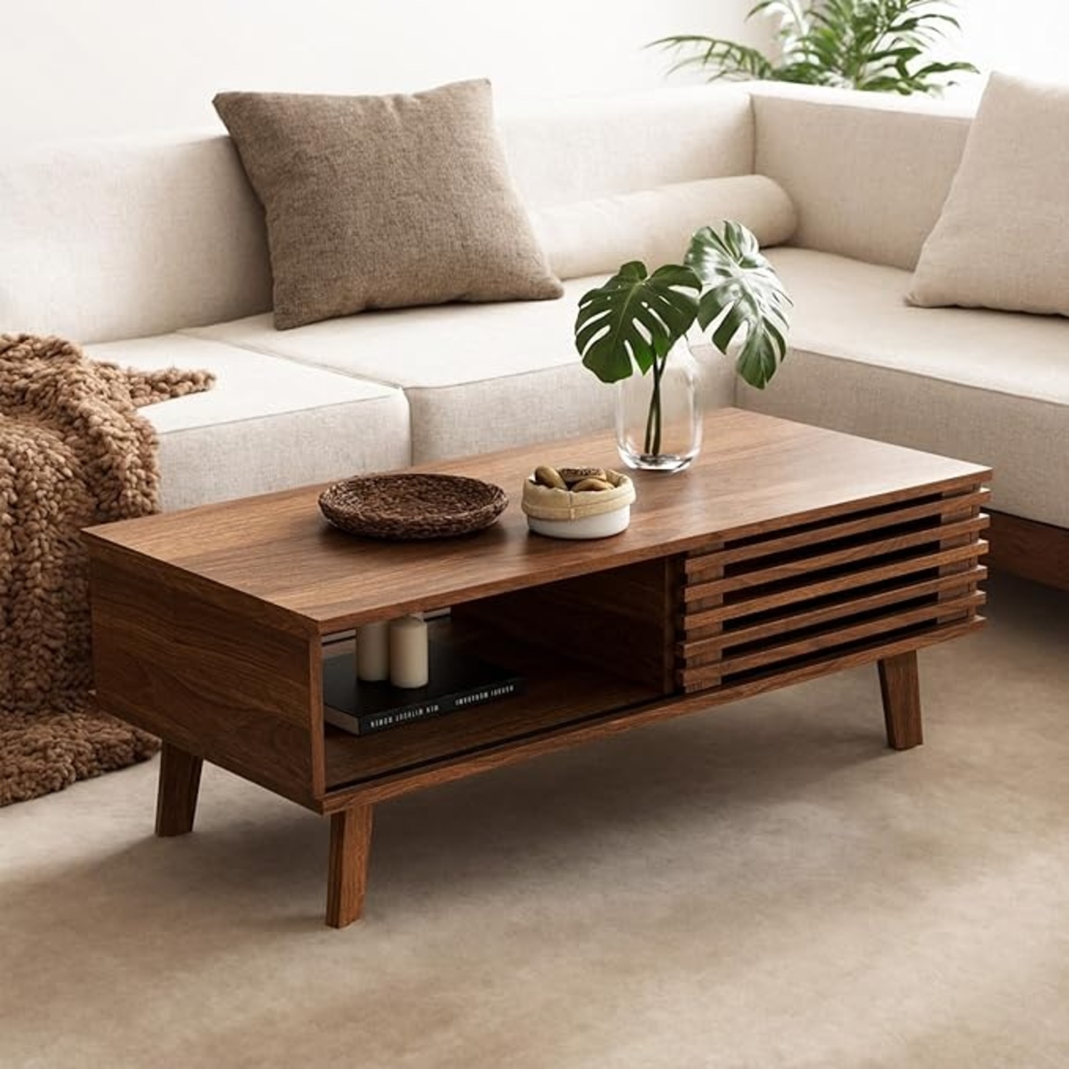 Light Brown Coffee Table - image-0