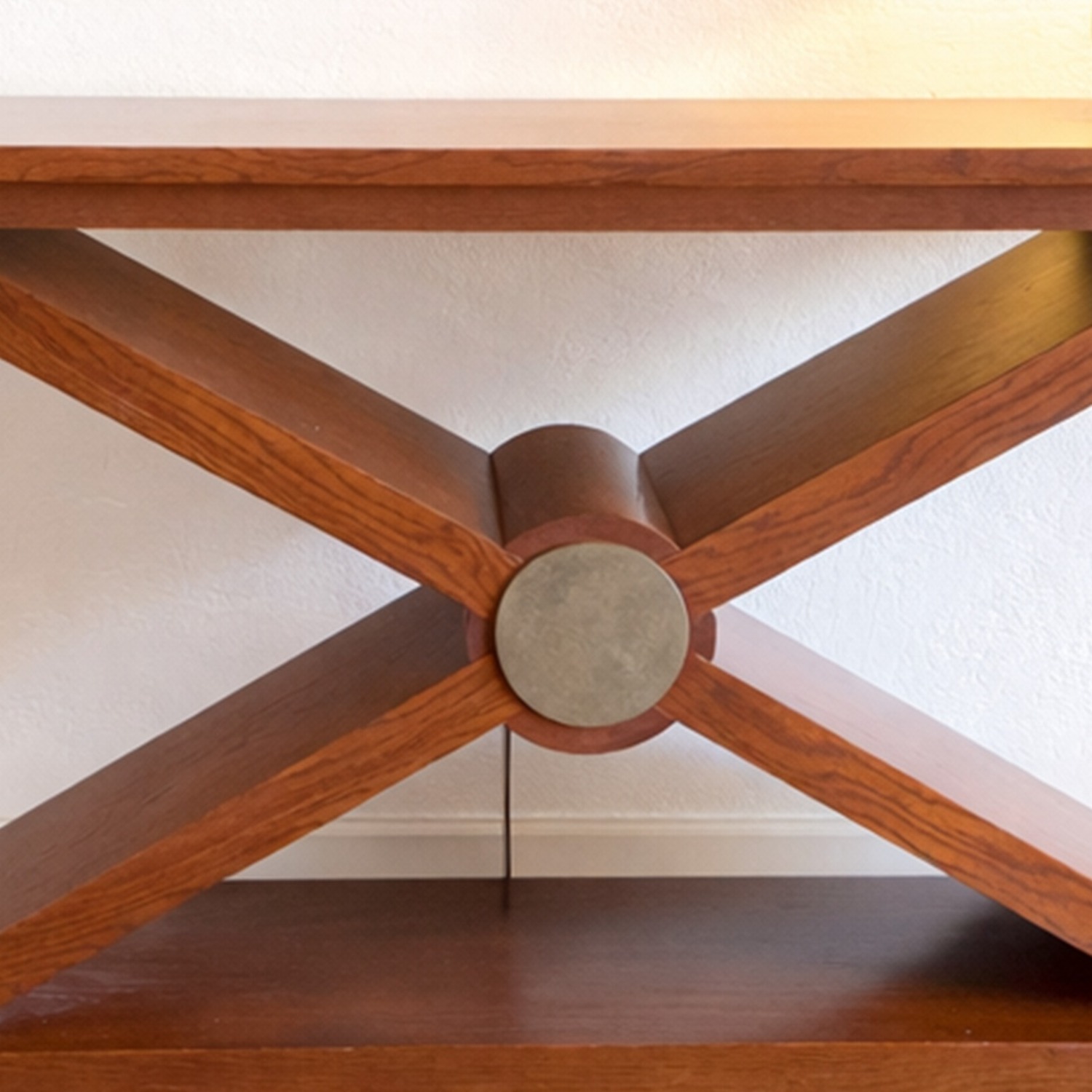 MCM Architectural X-Base Solid Walnut Console - image-10