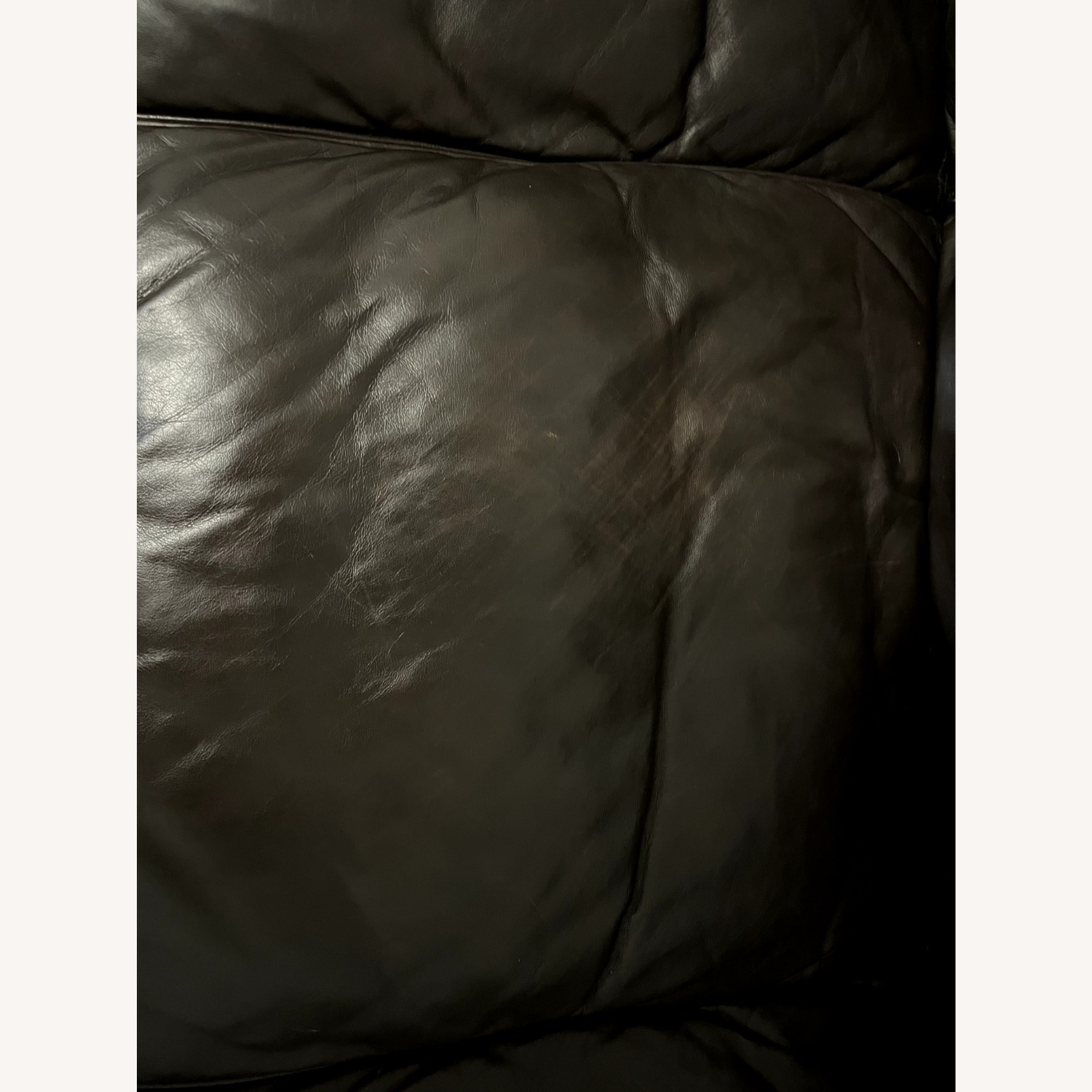 Dark Brown Leather 3+ Seater Sofa - image-4