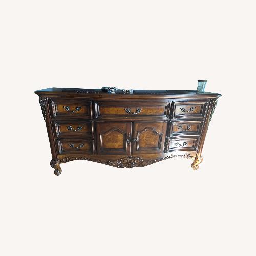 Used Vintage/Antique Dark Brown Wood Chest for sale on AptDeco