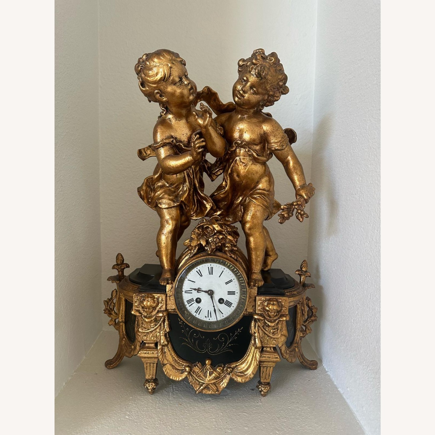 French Napoleon III Statue Clock, Circa 1870 - image-1