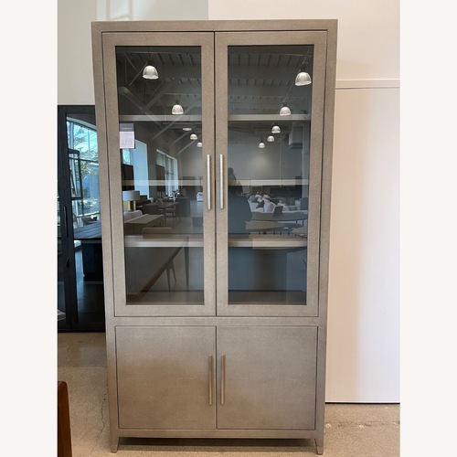 Used Graydon Shagreen Glass Double-Door Sideboard & Hutch for sale on AptDeco