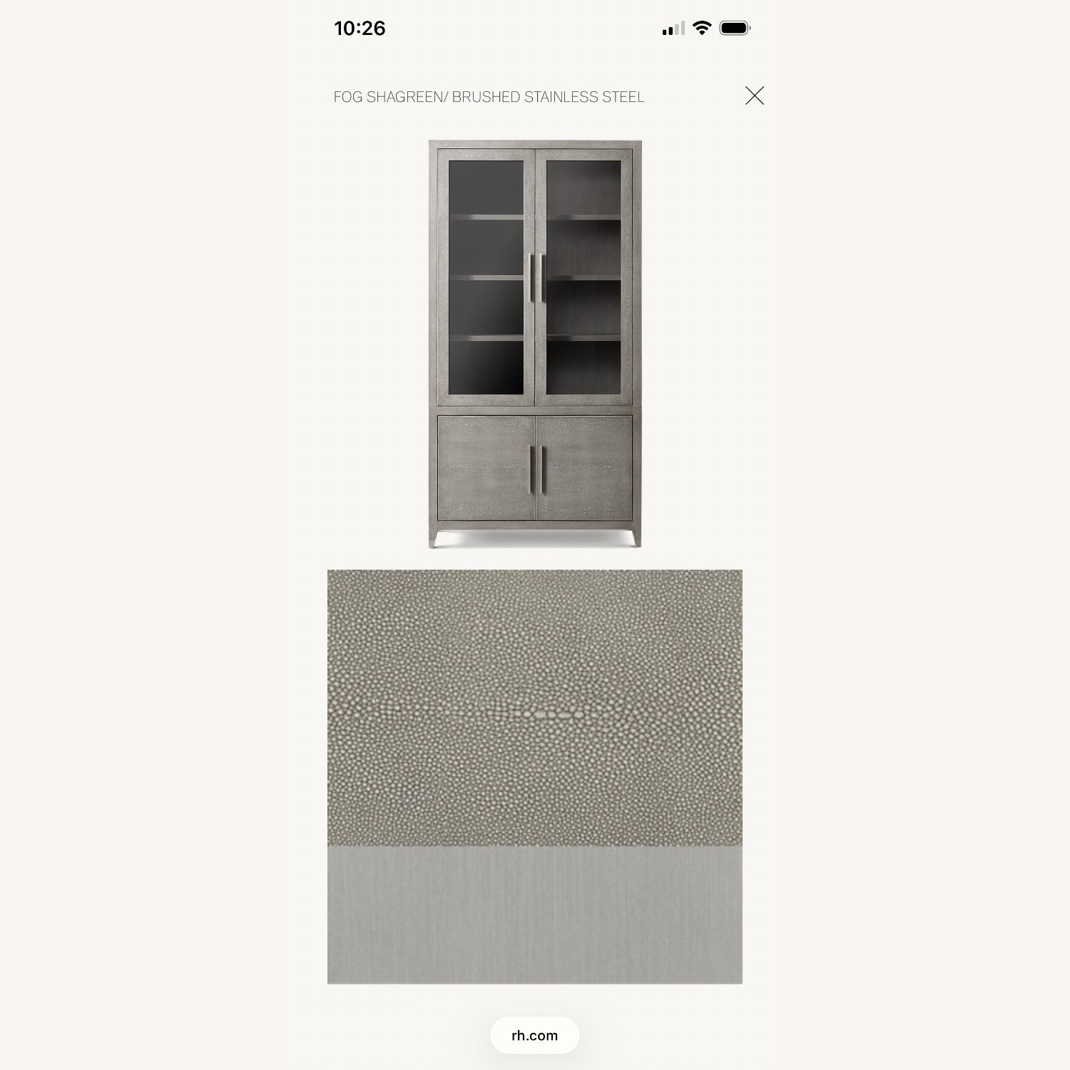 Graydon Shagreen Glass Double-Door Sideboard & Hutch - image-2