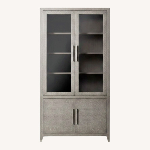 Used Graydon Shagreen Glass Double-Door Sideboard & Hutch for sale on AptDeco