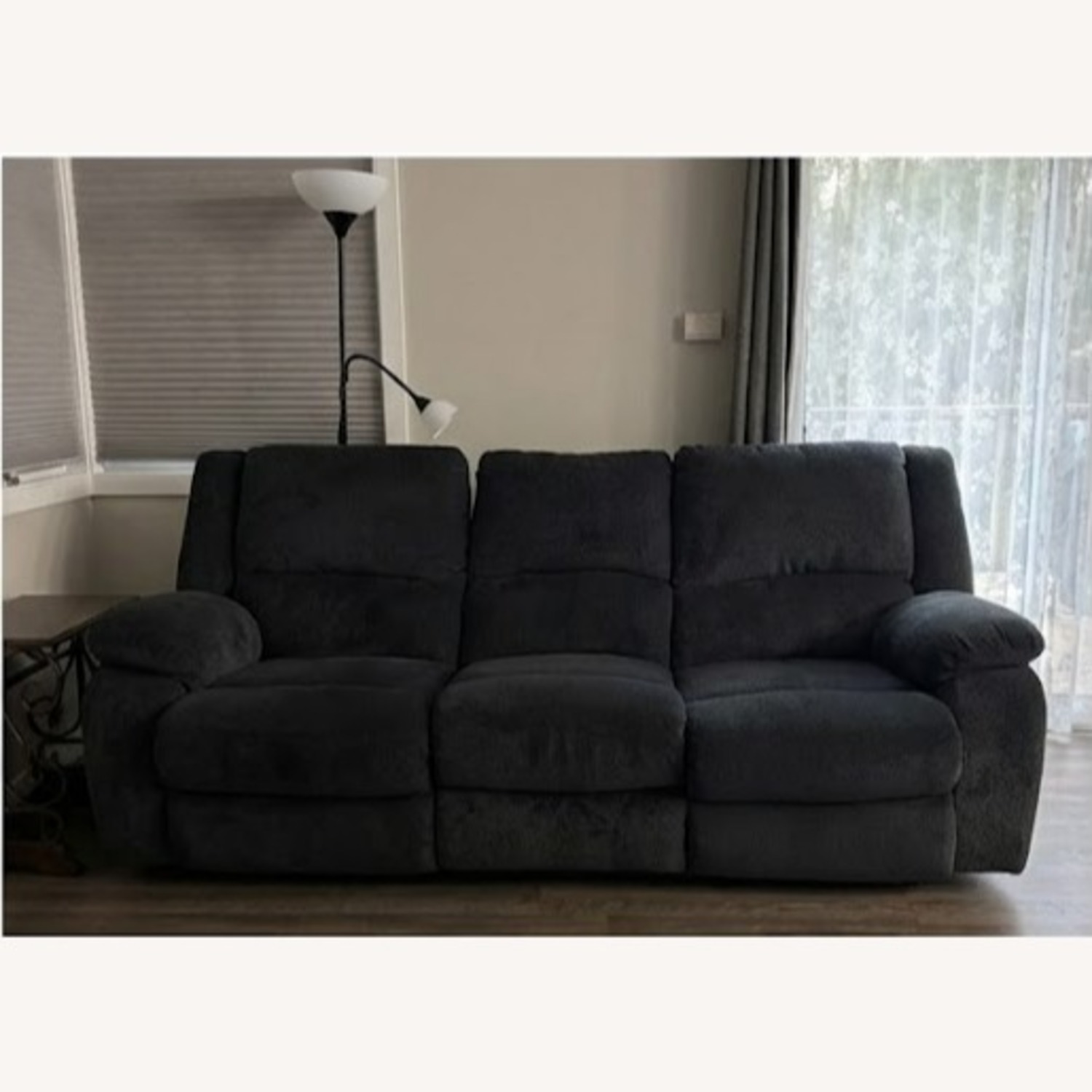Ashley Furniture Draycoll Dark Gray Fabric 3+ Seater Sofa - image-1