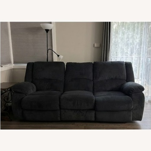 Used Ashley Furniture Draycoll Dark Gray Fabric 3+ Seater Sofa for sale on AptDeco