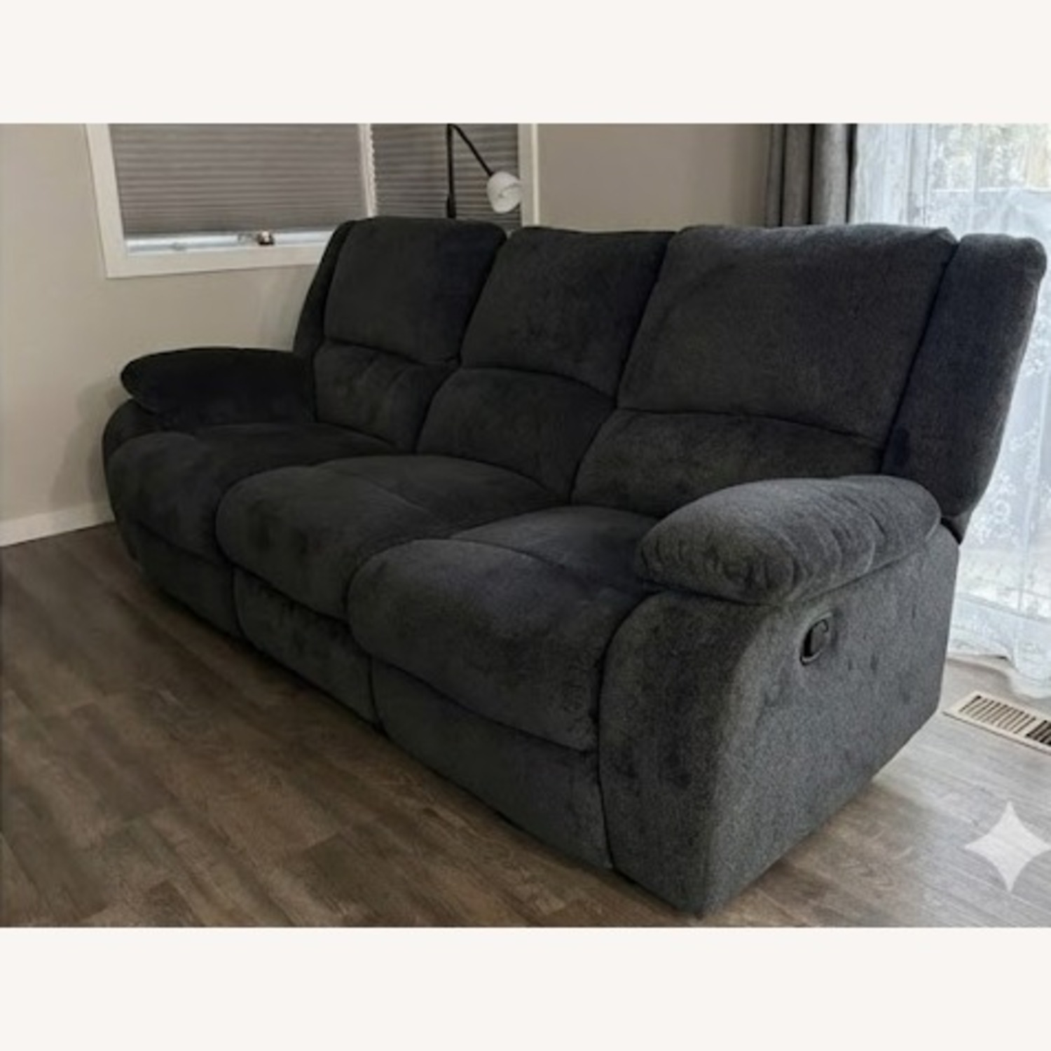 Ashley Furniture Draycoll Dark Gray Fabric 3+ Seater Sofa - image-2
