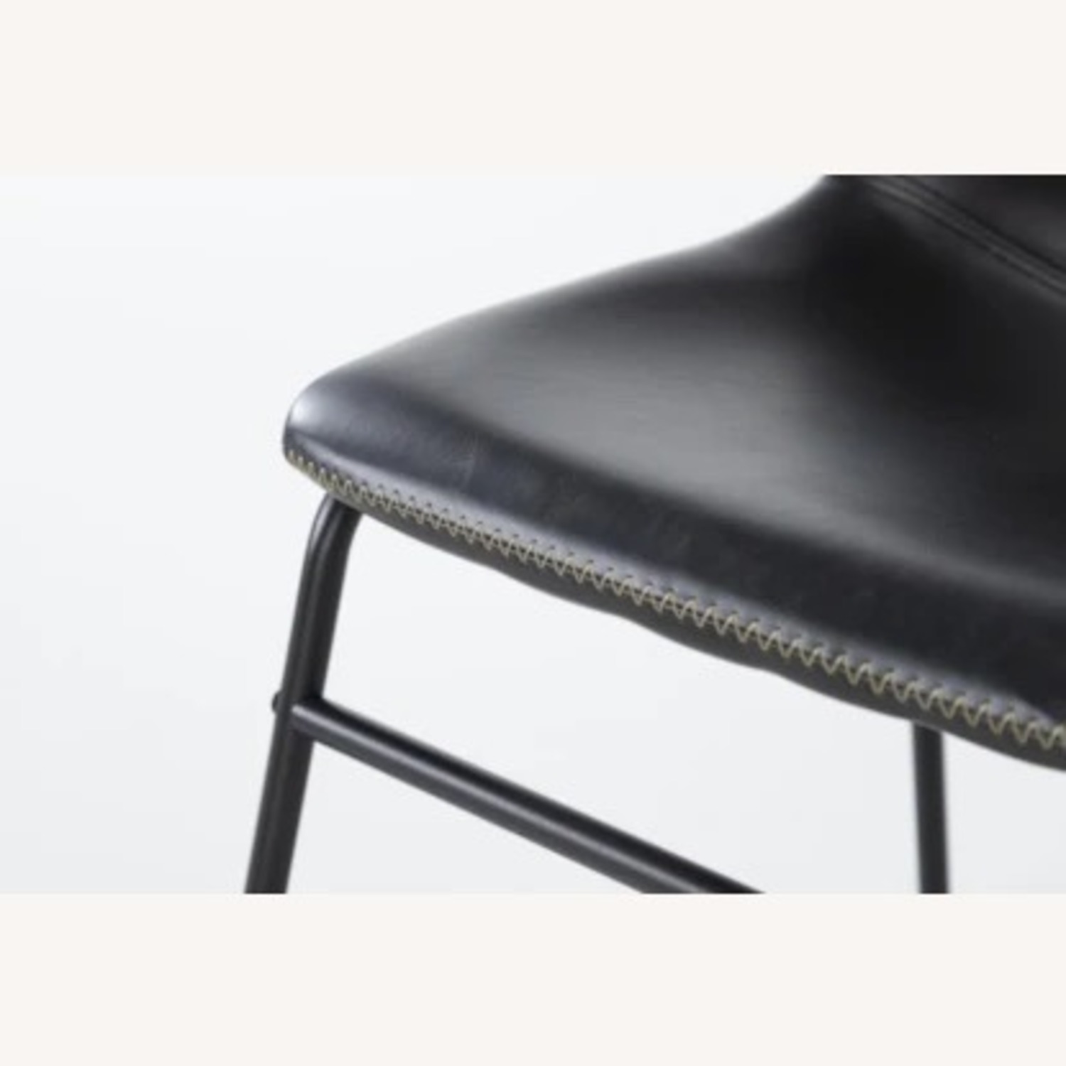 Living Spaces Cobbler Black Faux Leather Dining Chairs - image-3