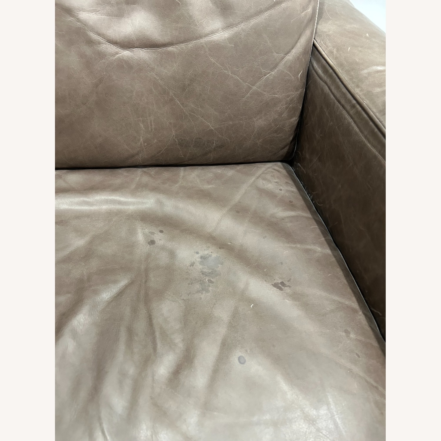 Ethan Allen Dark Brown Leather Loveseat - image-4