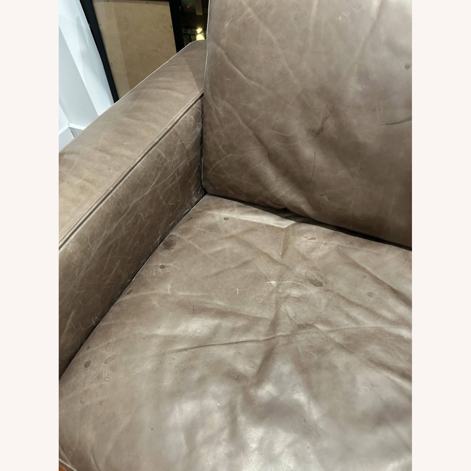 Ethan Allen Dark Brown Leather Loveseat - image-3