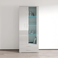 Soho Modern White Bookcase