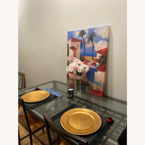 Used IKEA Granada Transparent Glass Dining Set for sale on AptDeco